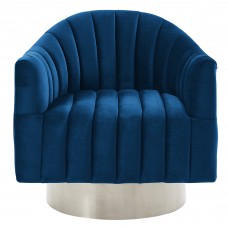CORTINA-ACCENT CHAIR-BLUE/SILVER