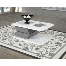 ROTATING COFFEE TABLE WHITE/GREY 